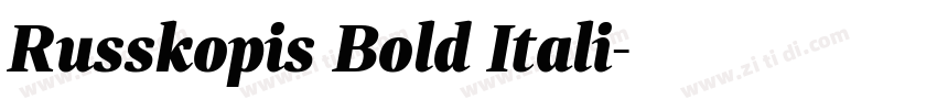 Russkopis Bold Itali字体转换